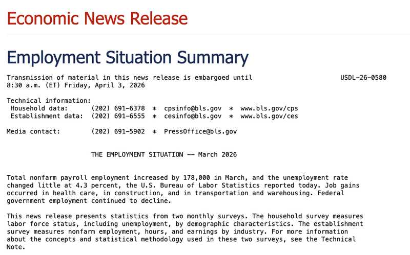 非农数据技术性反弹：一位分析师亲历的劳动力市场深度复盘 股票财经
